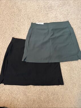 Set of two Casual Skorts- Black and Slate Green